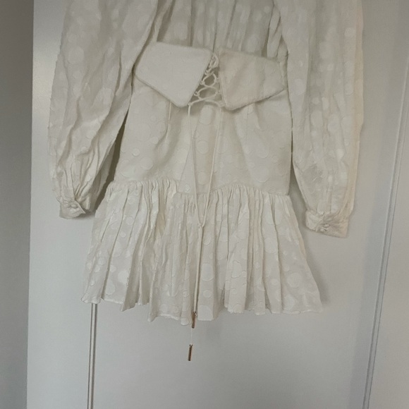 ❌SOLD❌Acler Bastia Dress White Corset Mini Boho - Picture 15 of 16